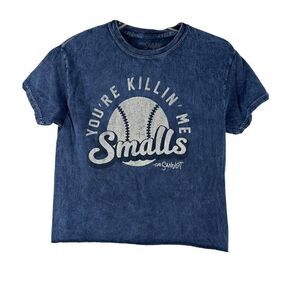 Sandlot T-Shirt Killing Me Smalls Retro Blue Short Sleeve Stonewash Size Small